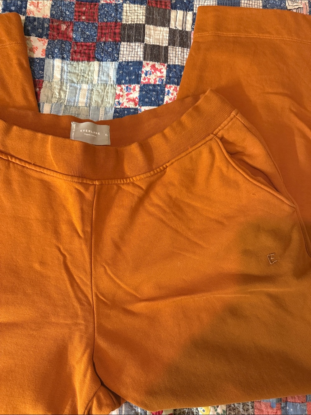 Everlane Women’s Wide Leg Orange Sweatpants Size XL